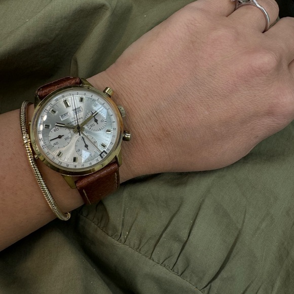 Jumbo WAKMANN Triple Date Chronograph Valjoux Watch - Picture 9 of 16